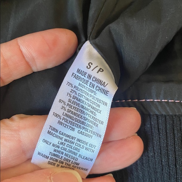 Aeropostale Pretty Little Liars pink leopard, black satin cropped bomber S💕💕 - Picture 11 of 11